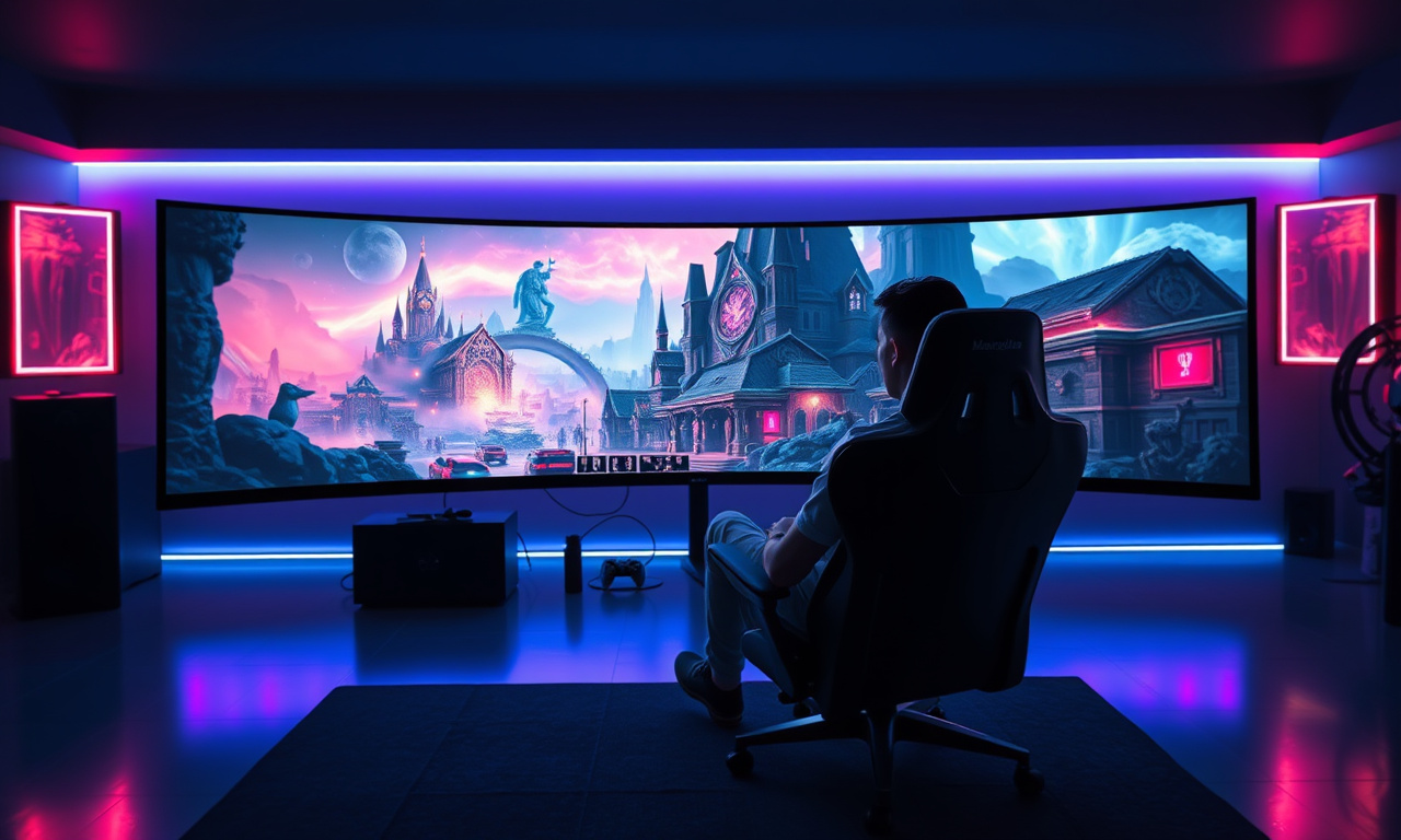 A tela panorâmica ideal para gamers: imersão total nos jogos